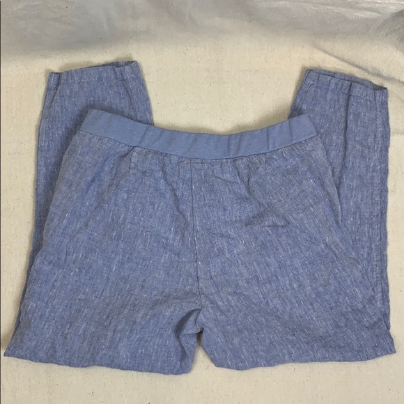 J Jill Love Linen Blue Ankle Pant SP - Picture 5 of 7